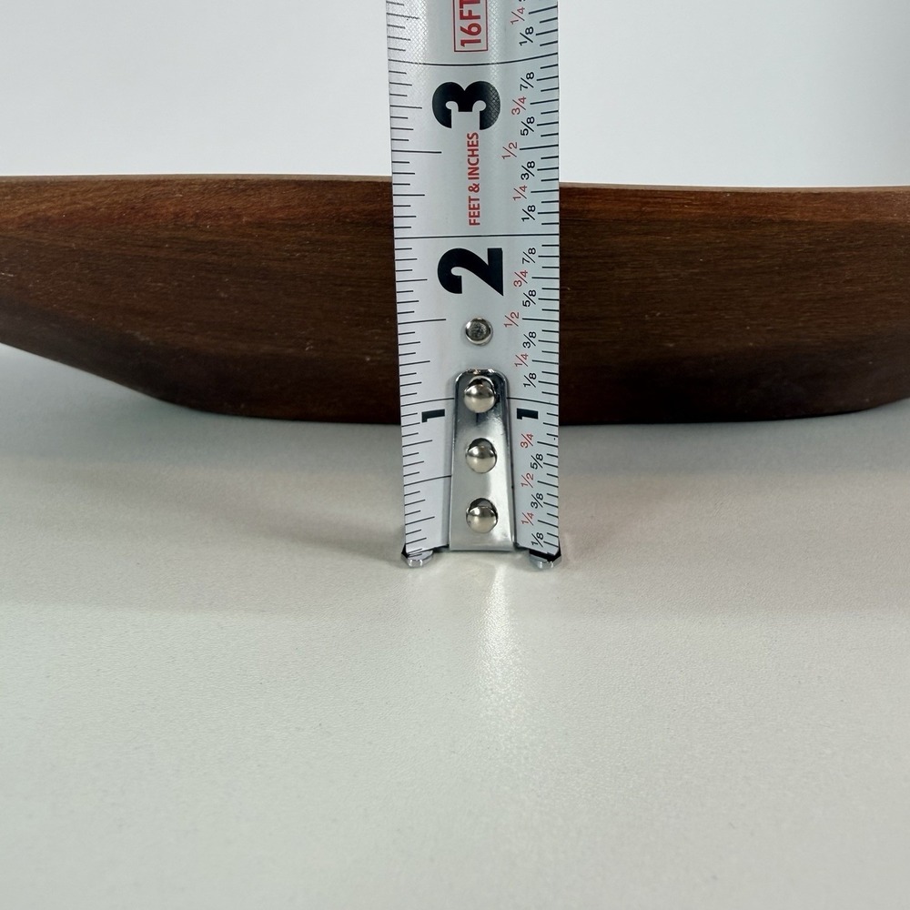 Hand Carved Teak Wood Decorative Bowl Fruit Bowl, Trinket Bowl Minimalist - Picture 13 of 14